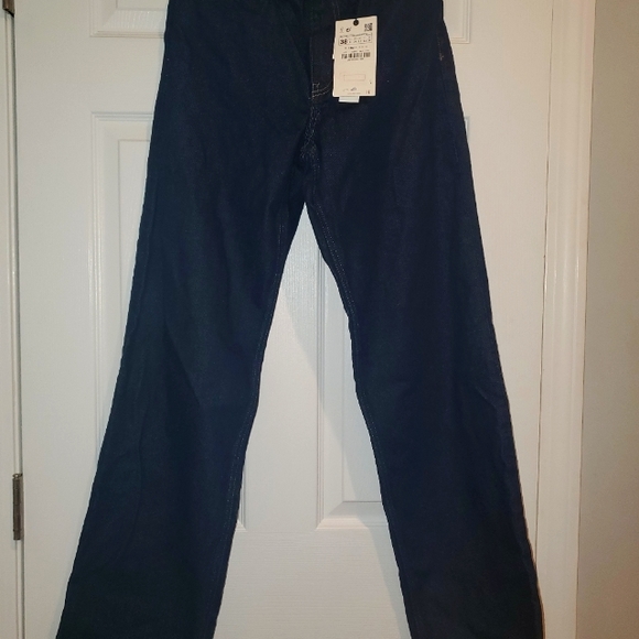 Zara Jeans Nwt Zara The New Daddy Full Long Length Straight Leg
